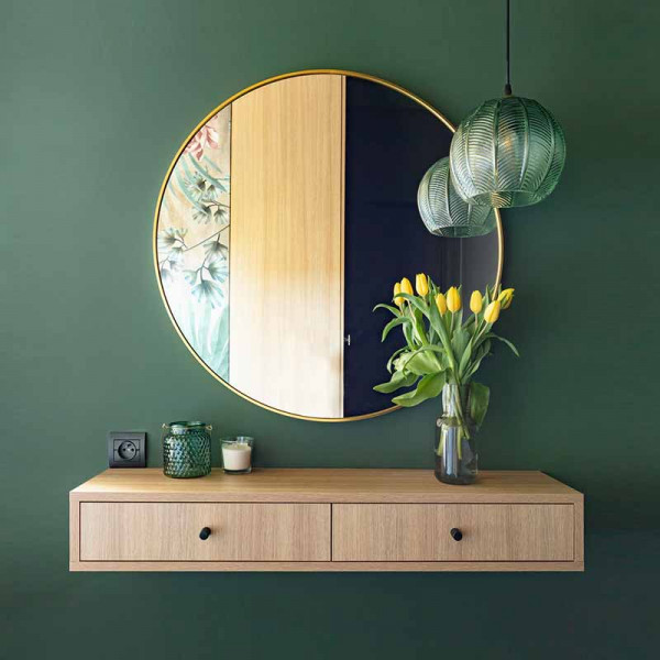 둥근 거울 원목 화장대 콘솔 | 겟몰 쇼핑몰솔루션 디자인 파이브3