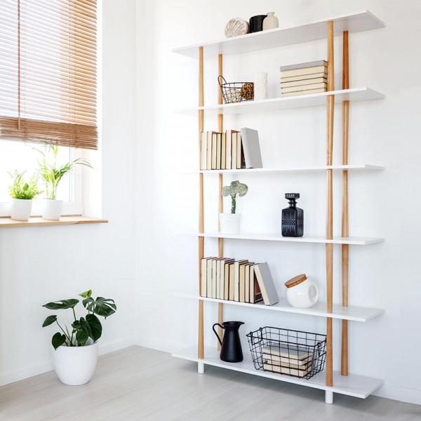 멀바우 원목 책장 6단 | 겟몰 쇼핑몰솔루션 디자인 파이브3